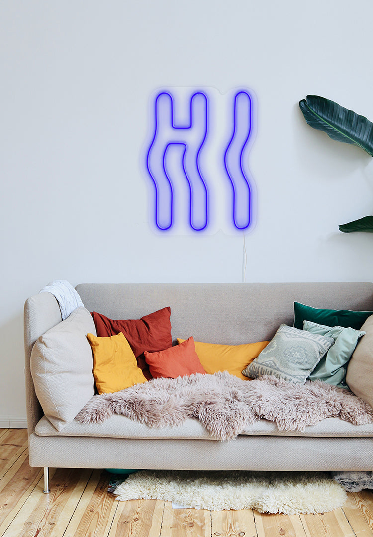 "Hi" Neon Sign