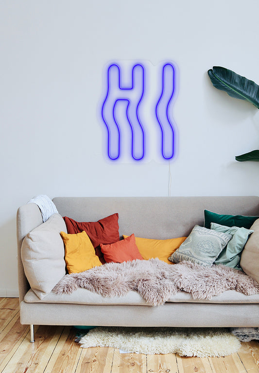 "Hi" Neon Sign