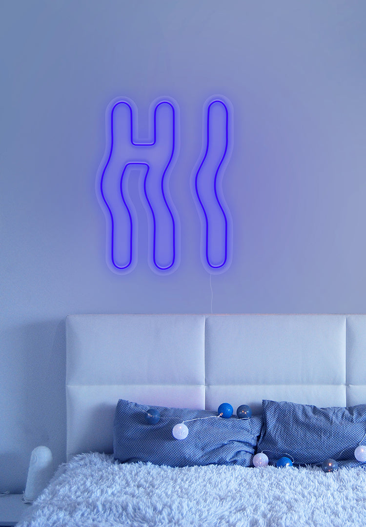 "Hi" Neon Sign