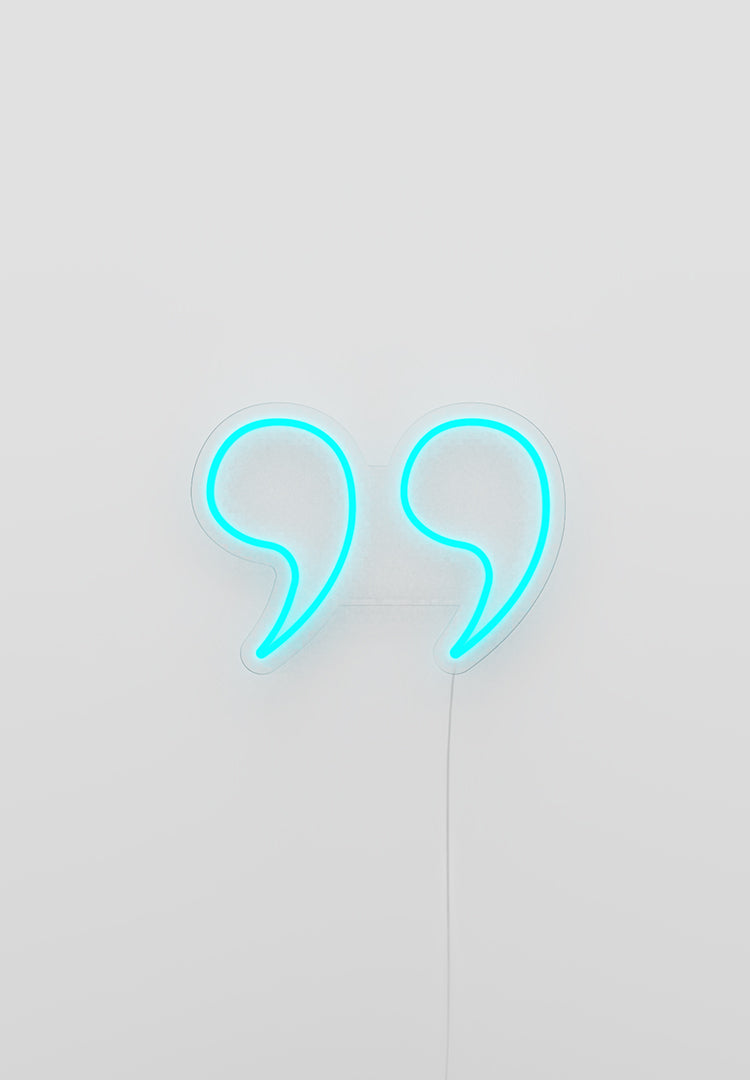 "Inverted Commas" Neon Sign